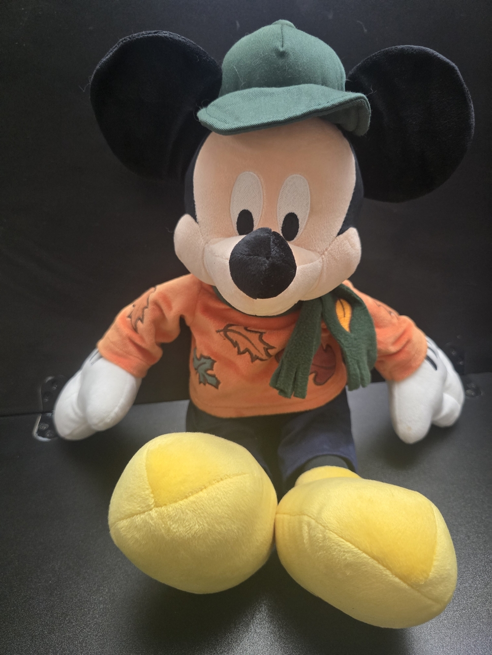 Disney Store Mickey Mouse 18" Autumn Fall Plush